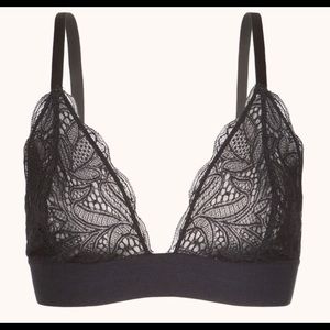 LIVELY Long Lined Lace Bralette - Black